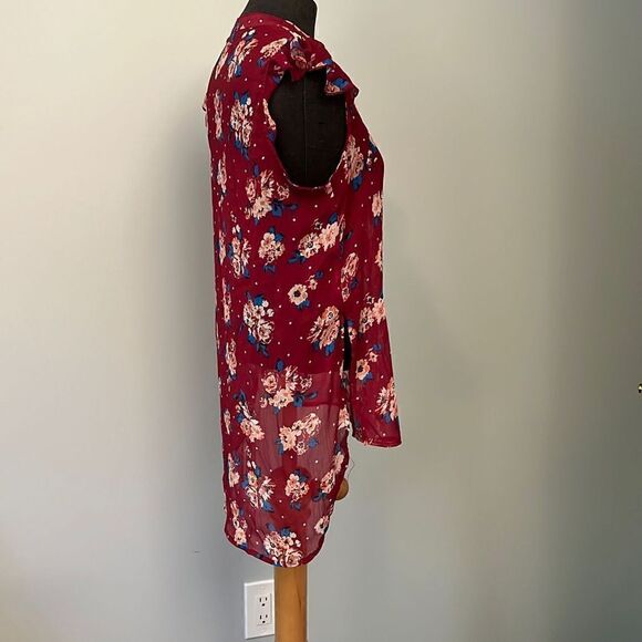 Women's Silk Floral Blouse - Picture 5 of 6